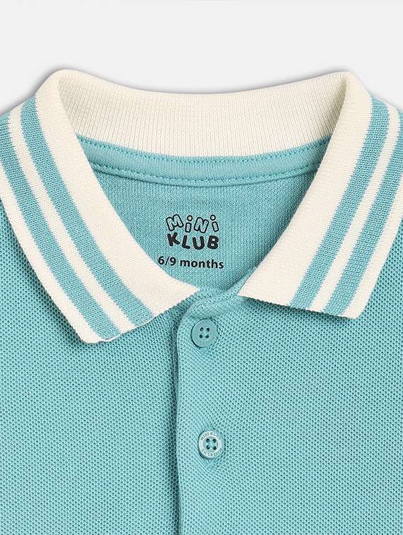 kids light blue printed short sleeve onesies - 21841232 -  Standard Image - 2