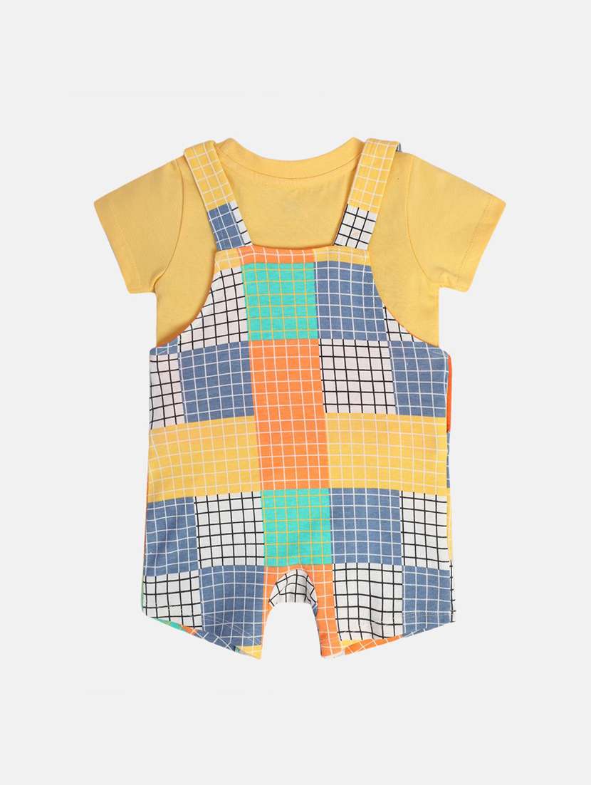 boys checkered t-shirt & dungarees sets  - 21841251 -  Standard Image - 2