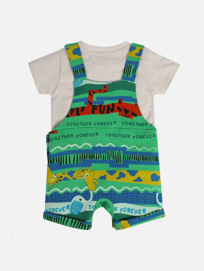 boys printed t-shirt & dungarees sets  - 21841256 -  Standard Image - 2