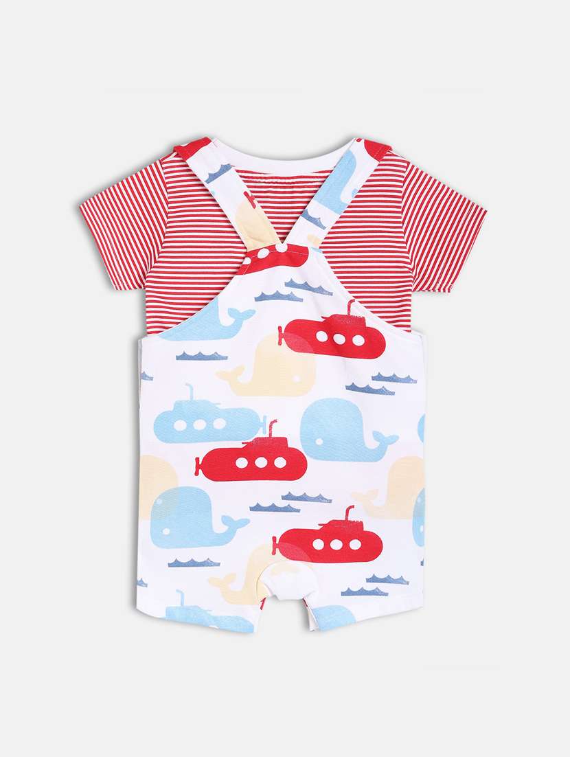 boys printed t-shirt & dungarees sets  - 21841261 -  Standard Image - 2