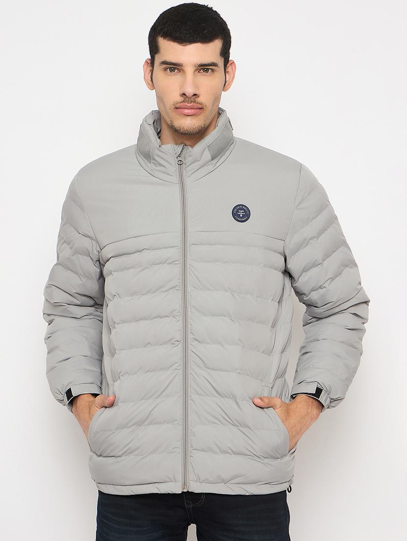 men solid long sleeves puffer jacket - 21841332 -  Zoom Image - 0