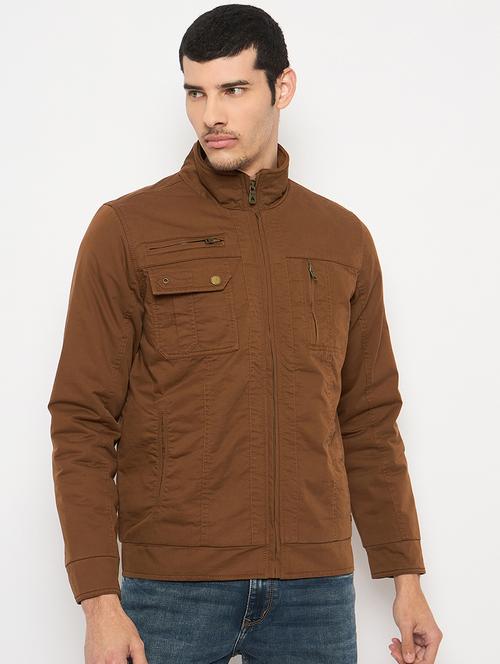 men solid long sleeve casual jacket - 21841403 - Standard Image - 0