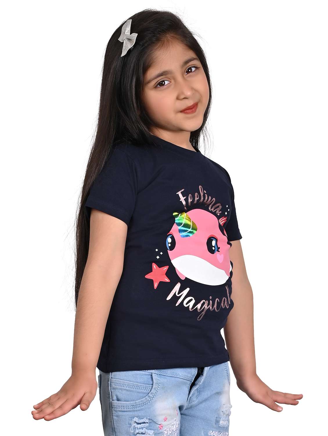 girls graphic printed short sleeve t-shirt - 21841426 - Standard Image - 2