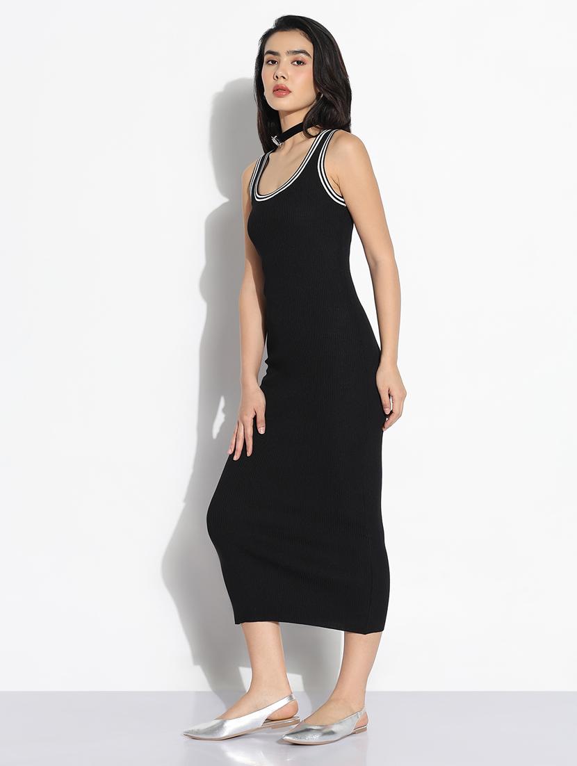 women solid sleeveless bodycon dress - 21841480 - Standard Image - 2