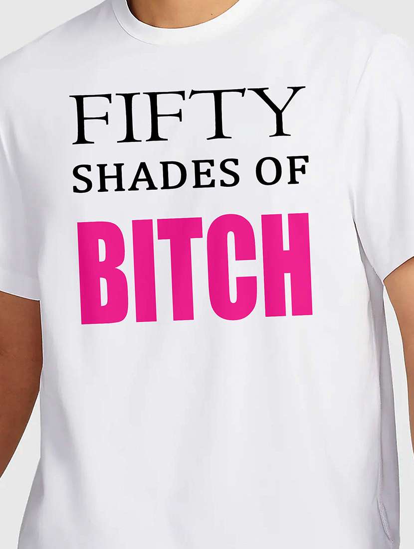 men white front print regular fit t-shirt - 21841552 -  Standard Image - 2