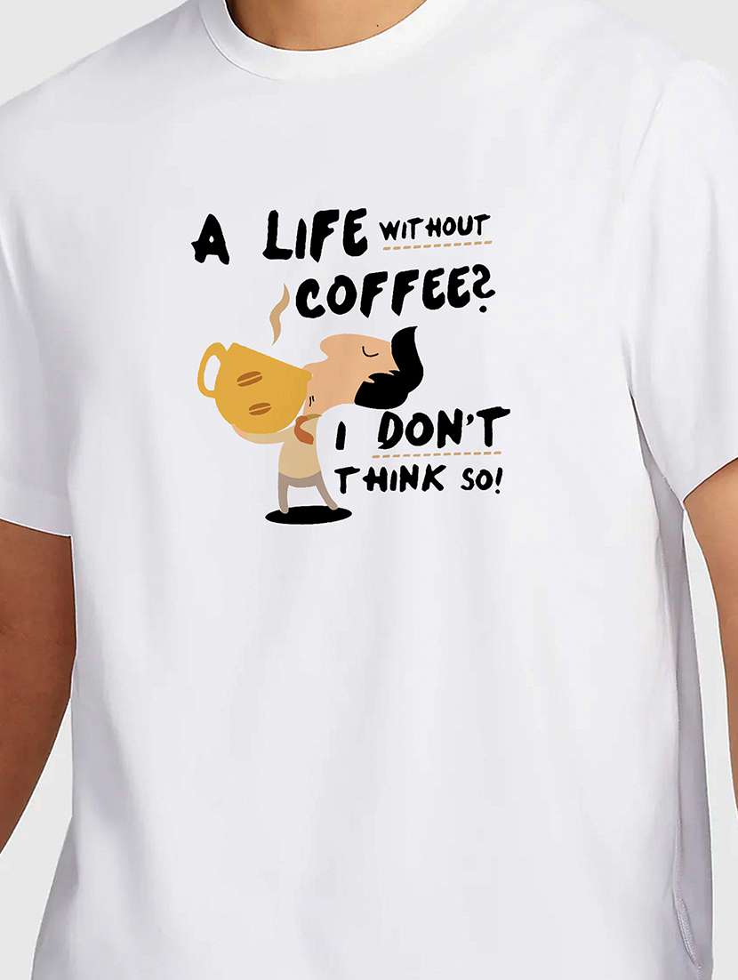 men white front print regular fit t-shirt - 21841554 -  Standard Image - 2