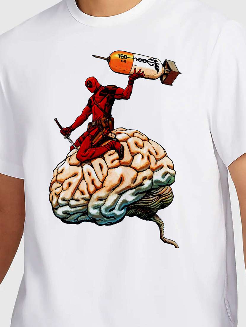 men white round neck regular fit t-shirt - 21841564 -  Standard Image - 2