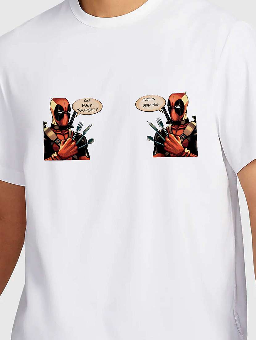 men white round neck regular fit t-shirt - 21841565 -  Standard Image - 2