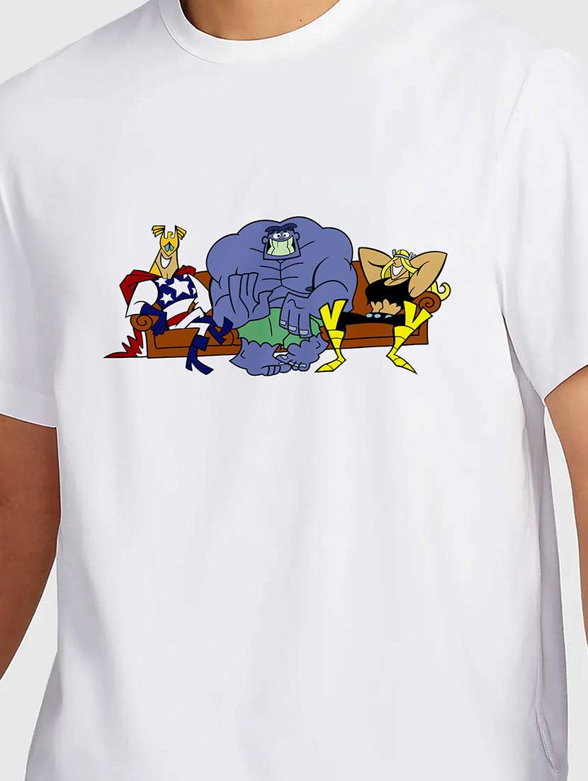 men white round neck regular fit t-shirt - 21841580 -  Standard Image - 2