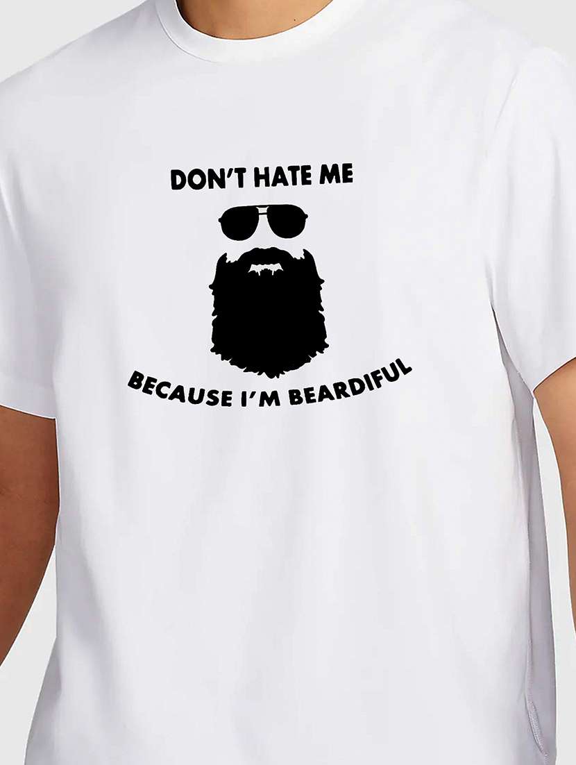 men white round neck regular fit t-shirt - 21841588 -  Standard Image - 2