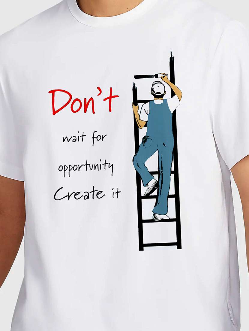men white round neck regular fit t-shirt - 21841590 - Standard Image - 2