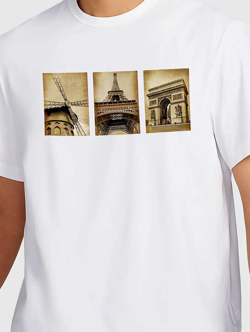 men white round neck regular fit t-shirt - 21841612 -  Standard Image - 2