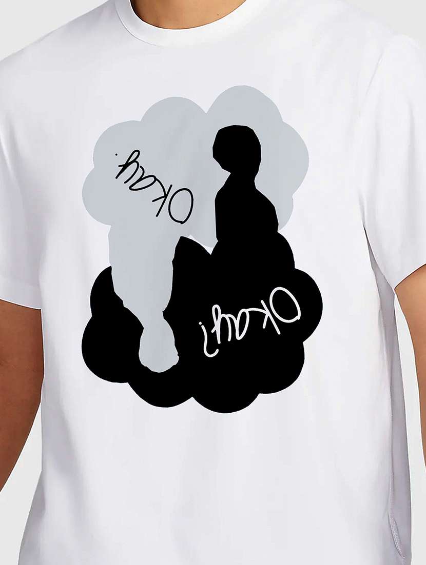 men white round neck regular fit t-shirt - 21841618 -  Standard Image - 2