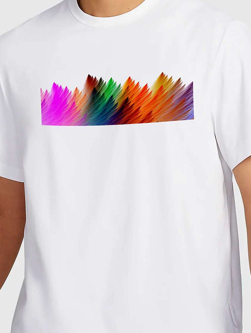 men white round neck regular fit t-shirt - 21841624 -  Standard Image - 2