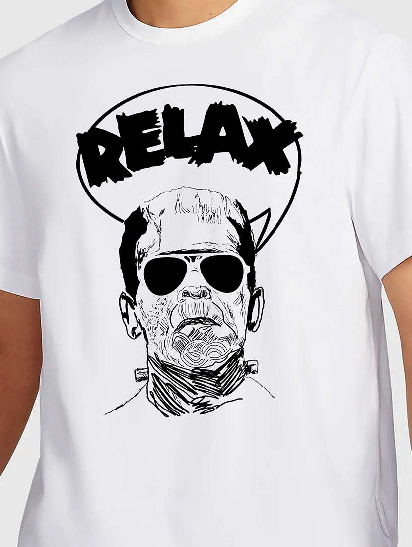 men white round neck regular fit t-shirt - 21841645 -  Standard Image - 2