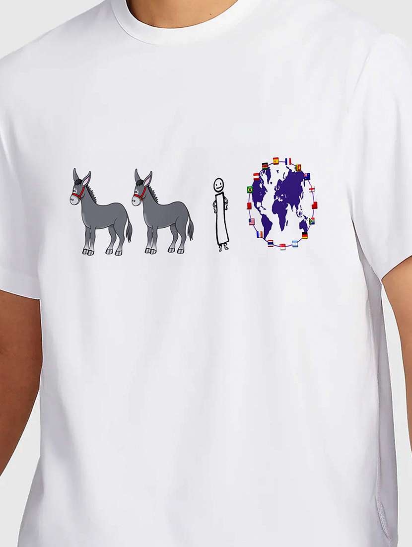 men white round neck regular fit t-shirt - 21841647 - Standard Image - 2