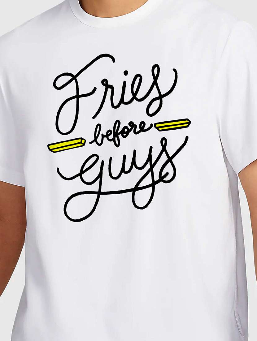 men white round neck regular fit t-shirt - 21841681 -  Standard Image - 2