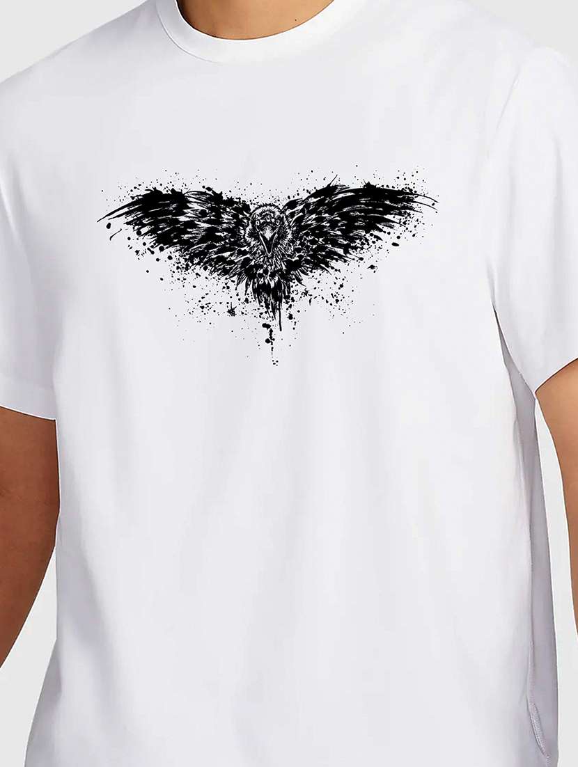 men white round neck regular fit t-shirt - 21841712 -  Standard Image - 2