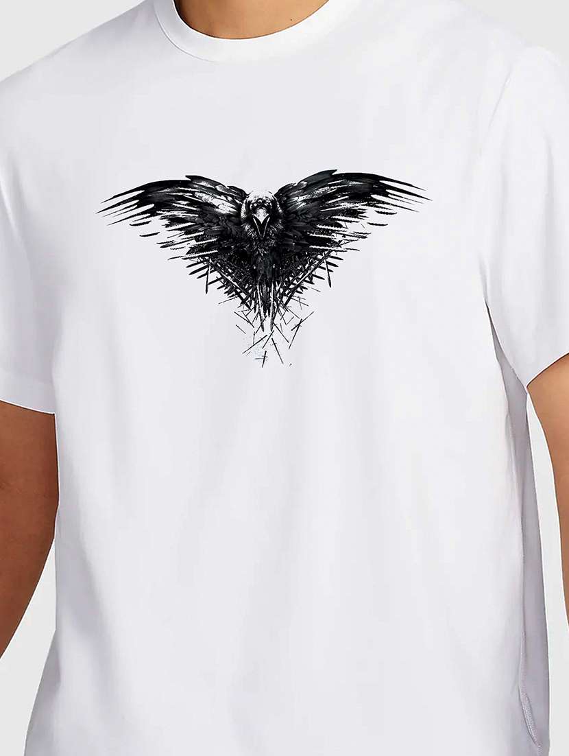 men white round neck regular fit t-shirt - 21841714 - Standard Image - 2