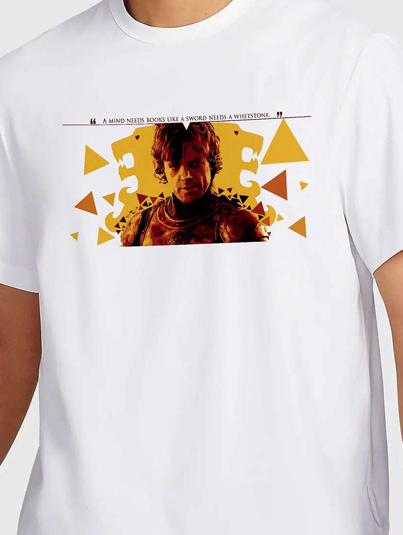 men white round neck regular fit t-shirt - 21841717 -  Standard Image - 2