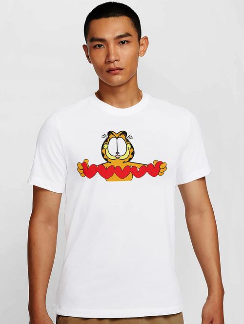 men white round neck regular fit t-shirt - 21841727 - Standard Image - 0
