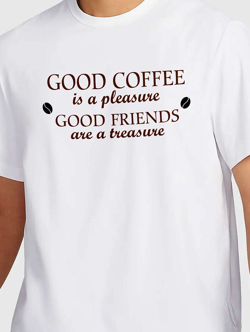 men white round neck regular fit t-shirt - 21841753 -  Standard Image - 2