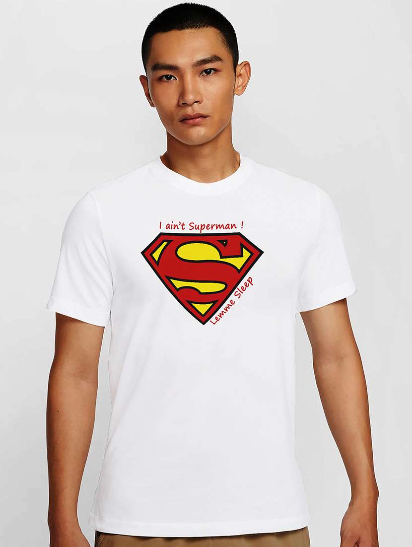 men white round neck regular fit t-shirt