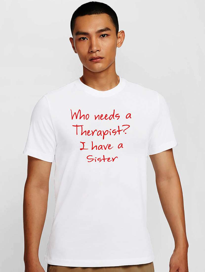 men white round neck regular fit t-shirt