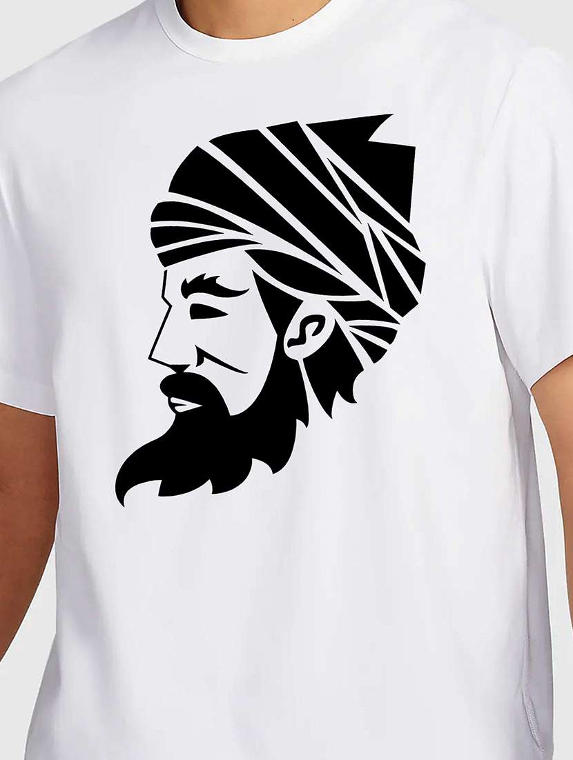 men white round neck regular fit t-shirt - 21841921 -  Standard Image - 2