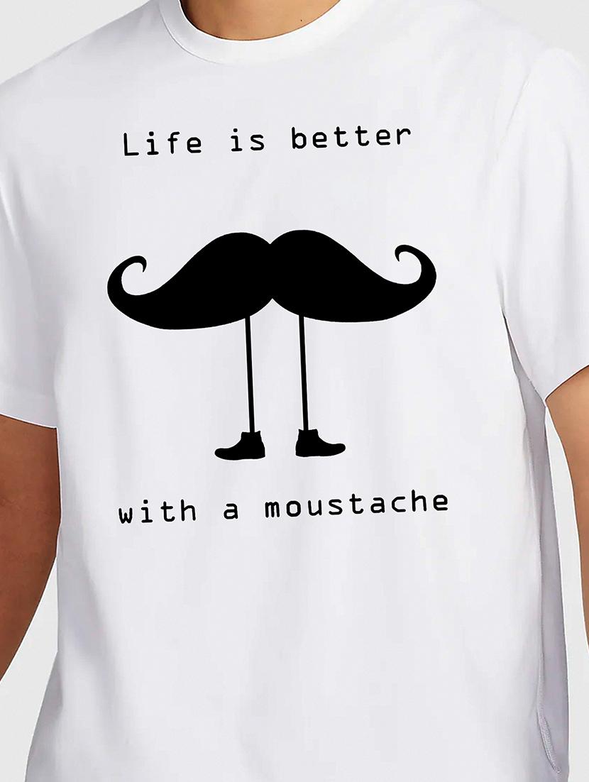men white round neck regular fit t-shirt - 21841926 - Standard Image - 2