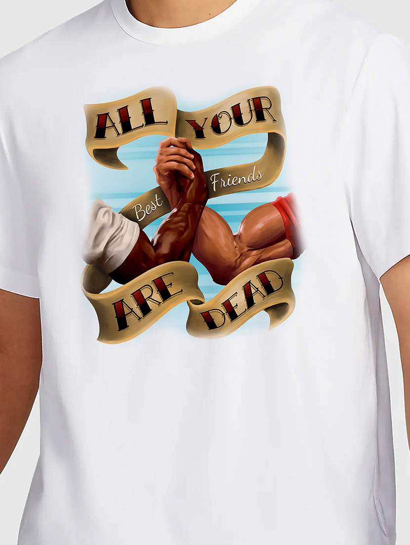 men white round neck regular fit t-shirt - 21841938 -  Standard Image - 2