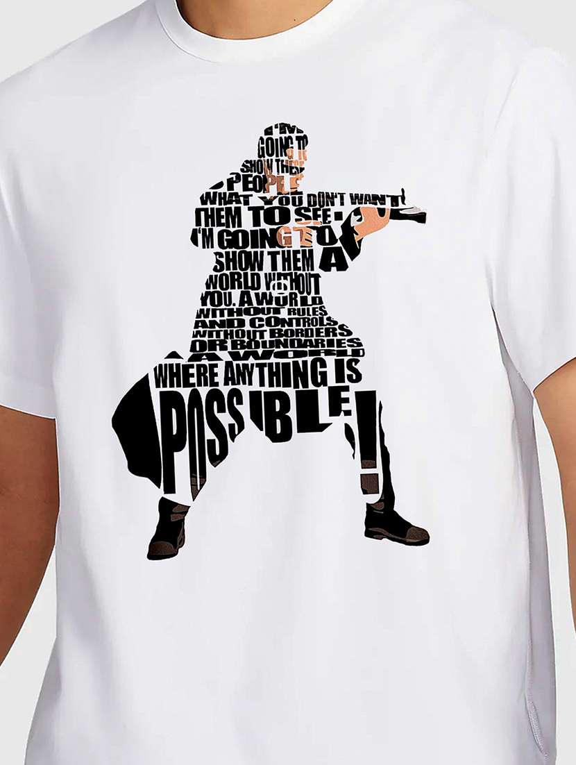 men white round neck regular fit t-shirt - 21841940 -  Standard Image - 2