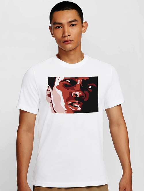 men white round neck regular fit t-shirt - 21841943 -  Standard Image - 0