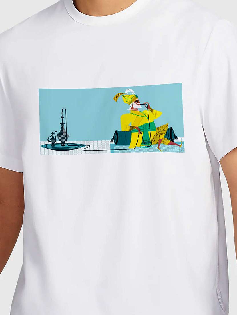 men white round neck regular fit t-shirt - 21841971 -  Standard Image - 2