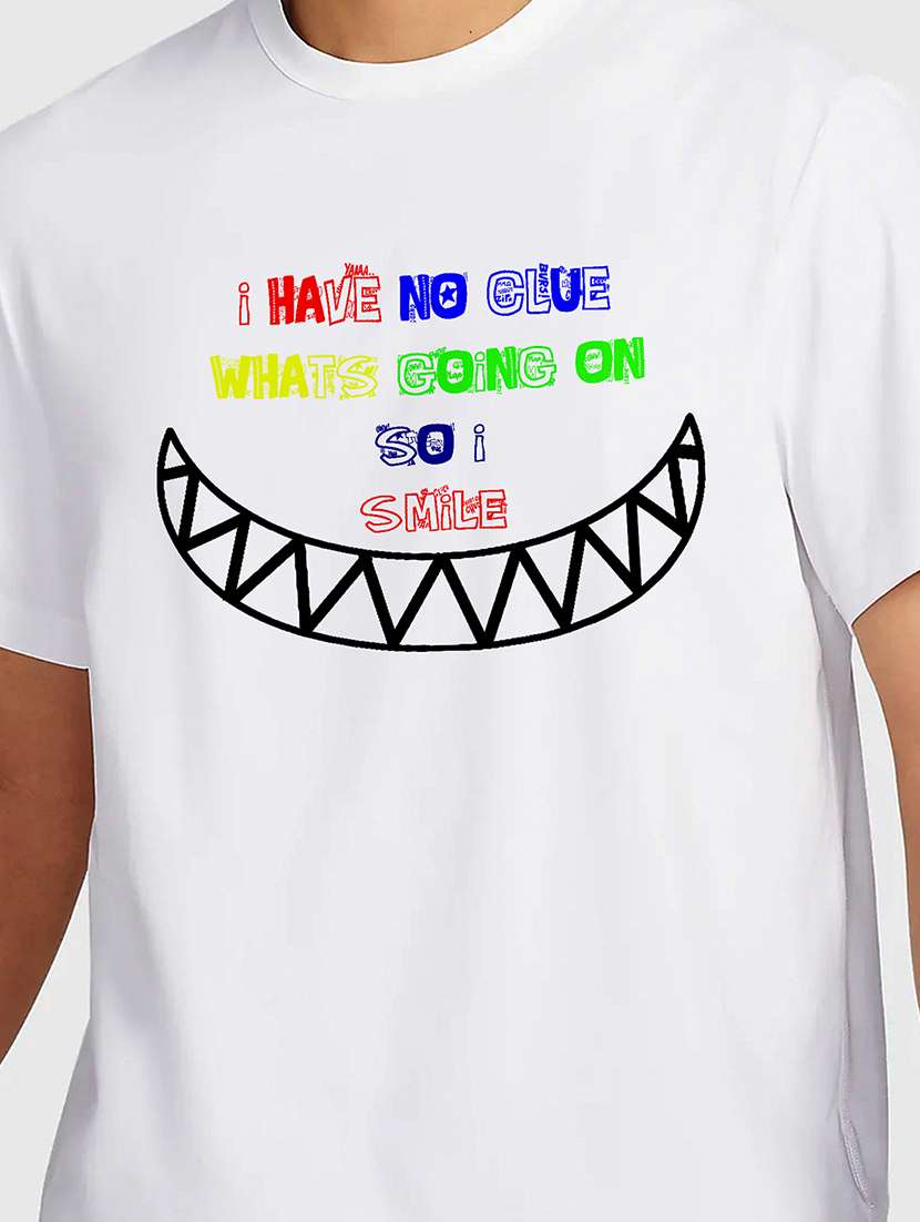 men white round neck regular fit t-shirt - 21841975 -  Standard Image - 2