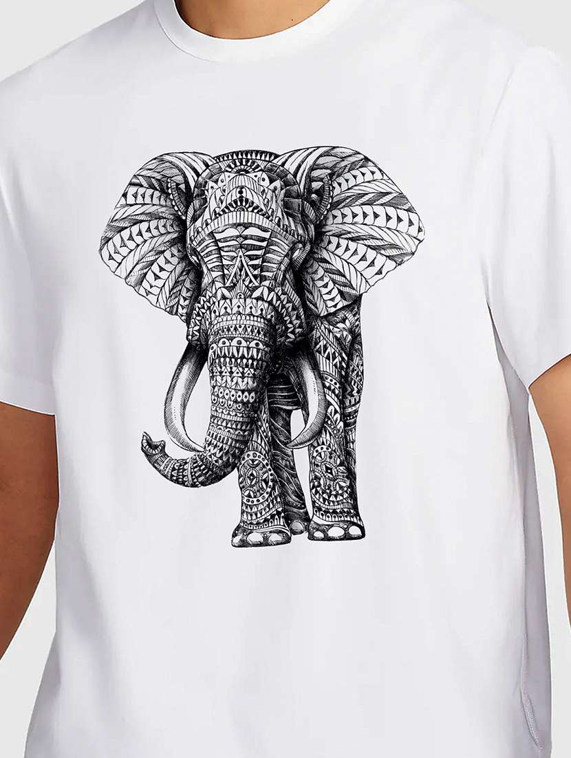 men white round neck regular fit t-shirt - 21841987 -  Standard Image - 2