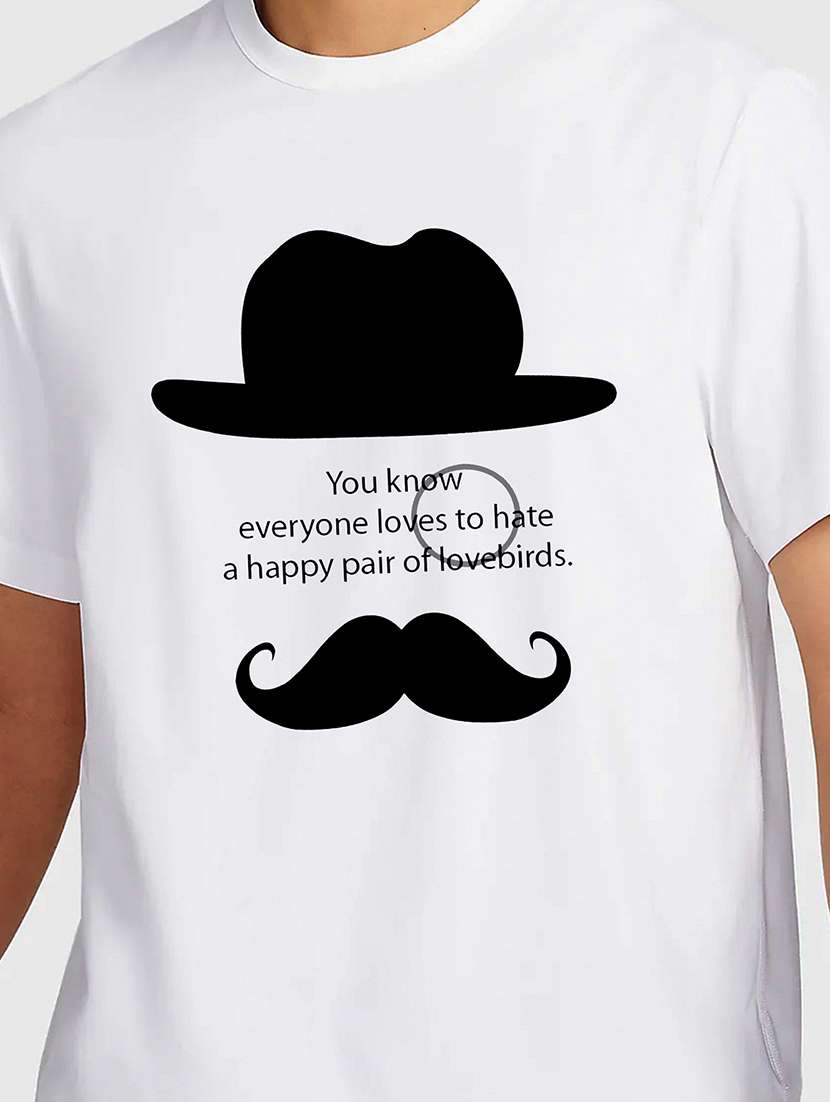 men white round neck regular fit t-shirt - 21841989 -  Standard Image - 2