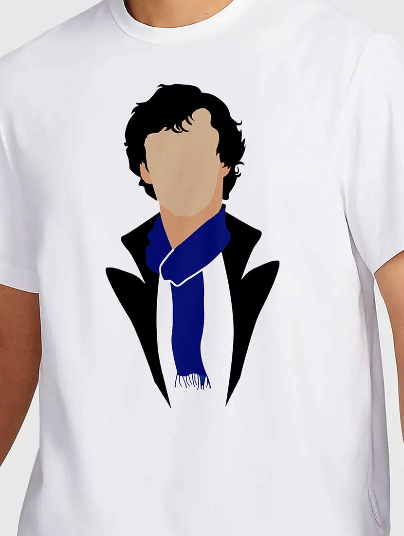 men white round neck regular fit t-shirt - 21842036 -  Standard Image - 2