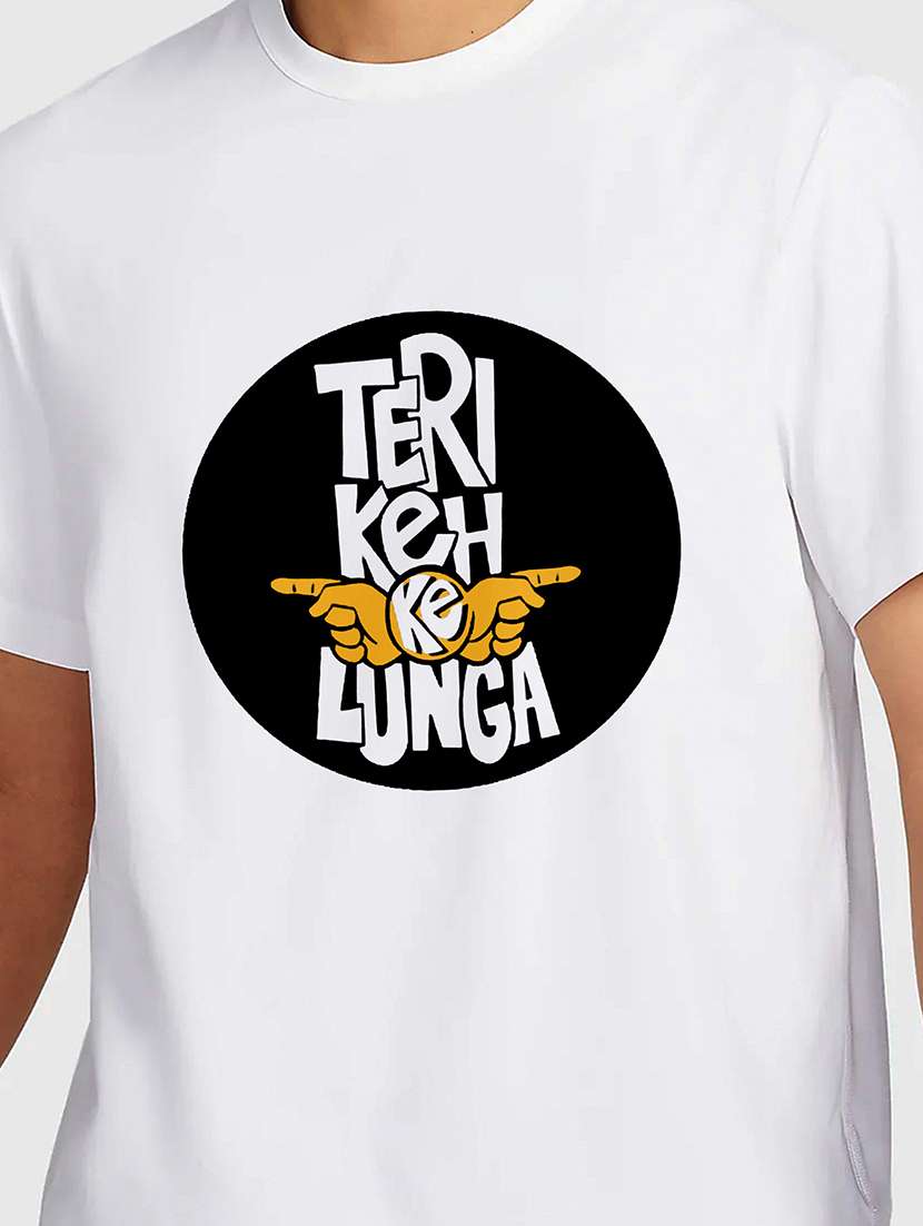 men white round neck regular fit t-shirt - 21842083 - Standard Image - 2