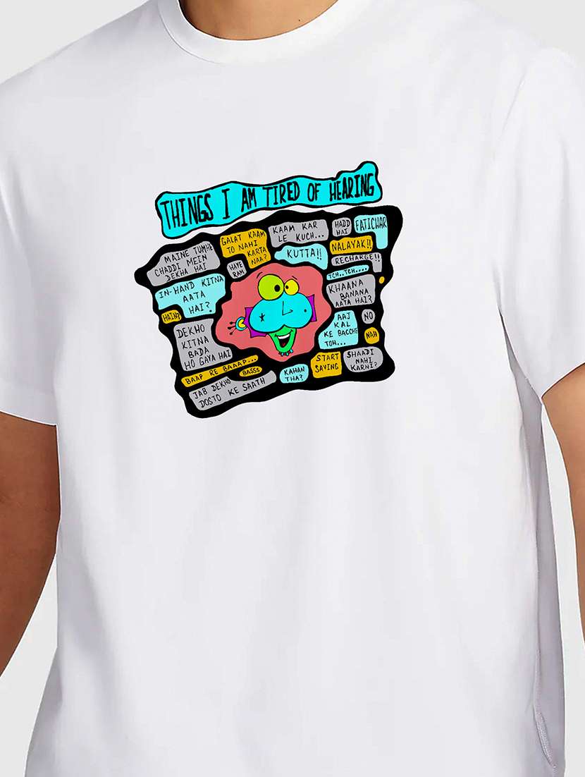 men white round neck regular fit t-shirt - 21842107 -  Standard Image - 2