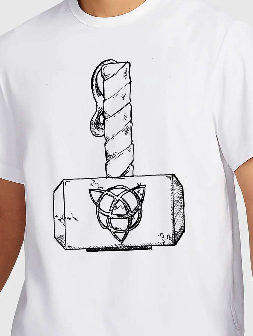 men white round neck regular fit t-shirt - 21842113 -  Standard Image - 2