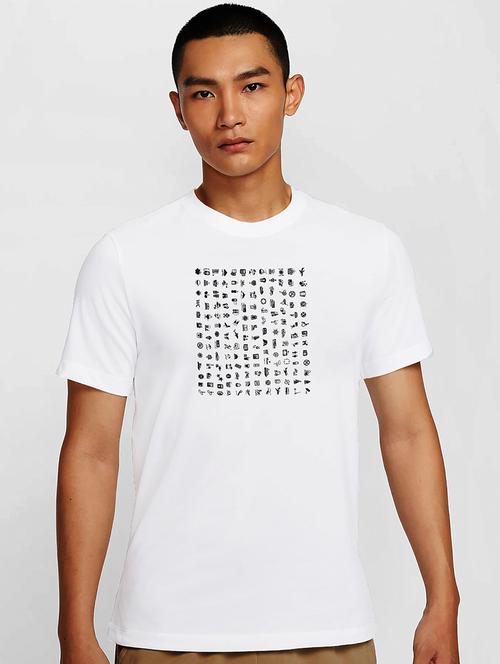 men white round neck regular fit t-shirt - 21842118 - Standard Image - 0
