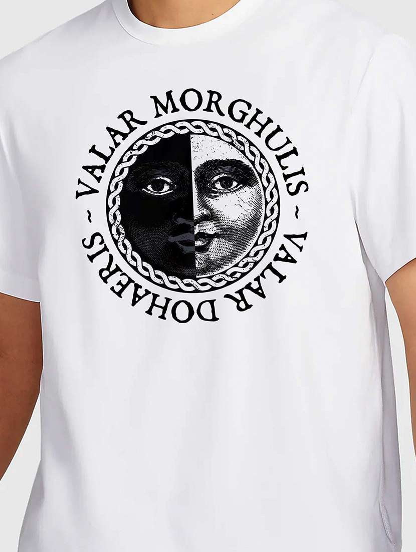 men white round neck regular fit t-shirt - 21842132 -  Standard Image - 2