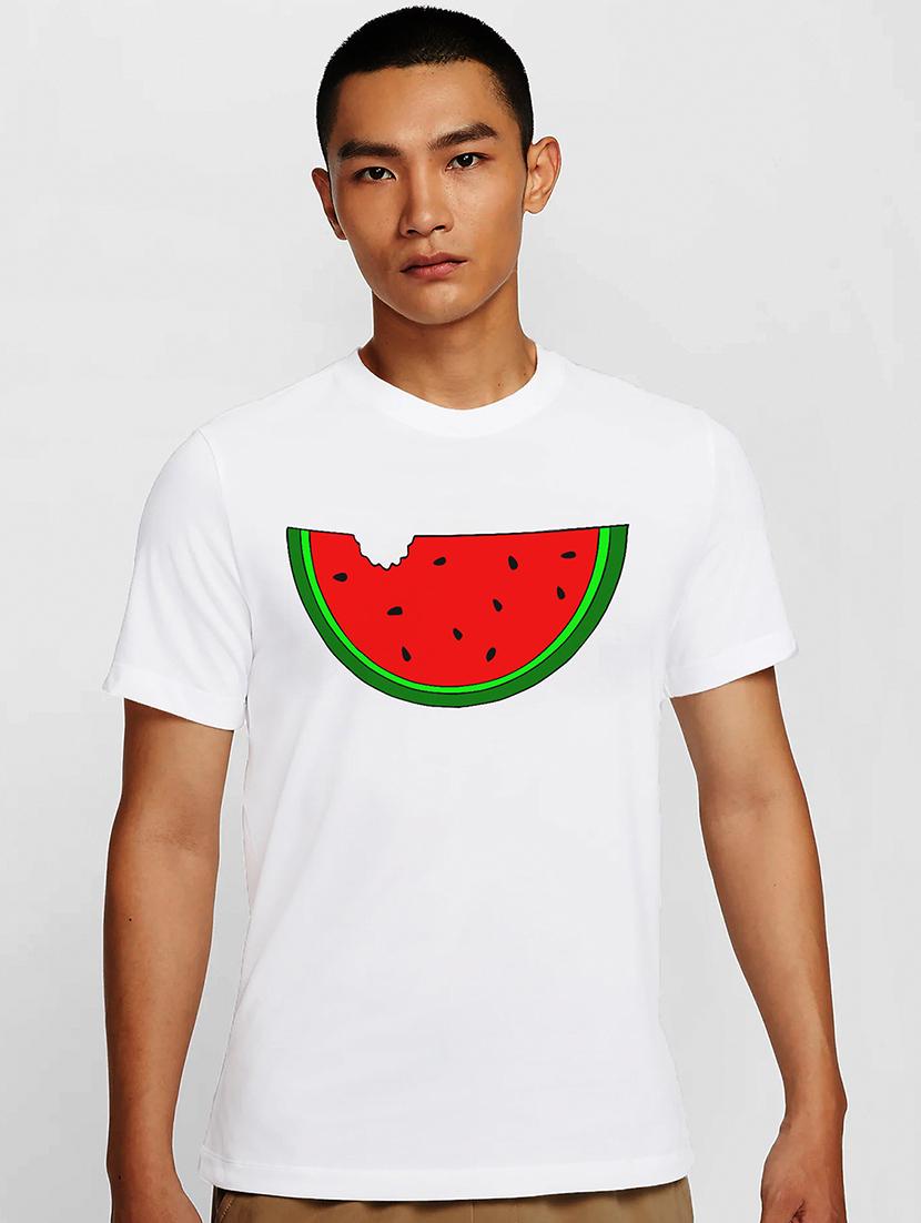 men white round neck regular fit t-shirt - 21842143 -  Zoom Image - 0