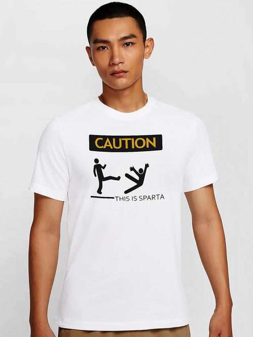 men white round neck regular fit t-shirt - 21842153 -  Standard Image - 0