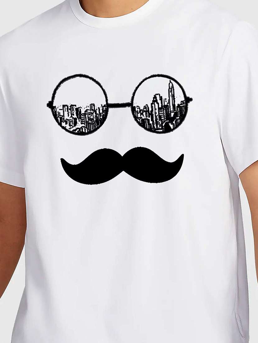 men white round neck regular fit t-shirt - 21842154 - Standard Image - 2