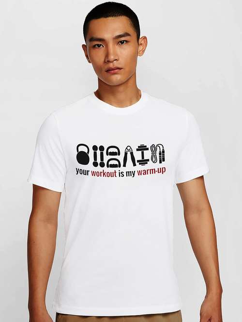 men white round neck regular fit t-shirt - 21842171 - Standard Image - 0