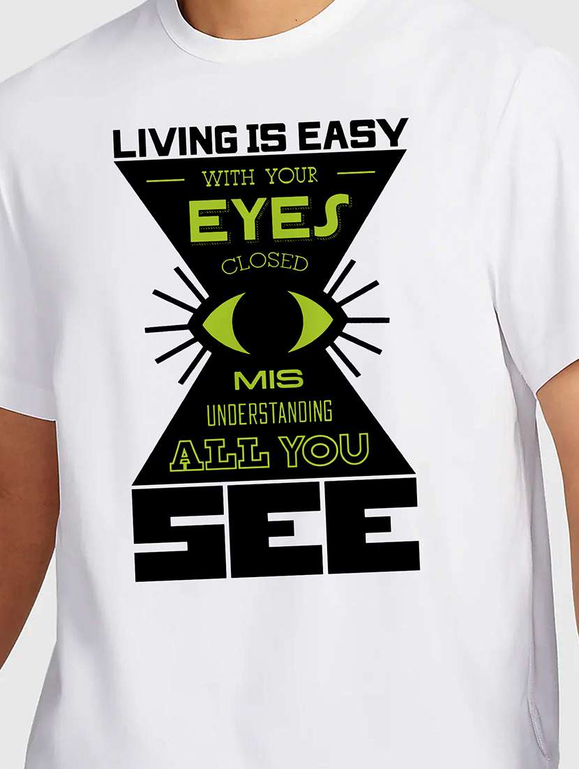 men white round neck regular fit t-shirt - 21842184 - Standard Image - 2