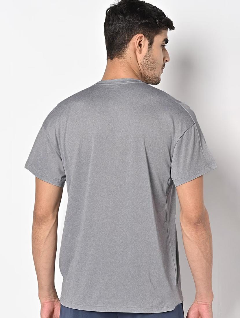 men grey round neck regular fit t-shirt - 21842856 - Standard Image - 2