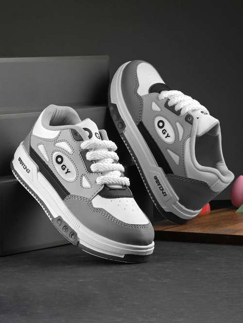 boys grey lace up sneaker - 21842879 - Standard Image - 0